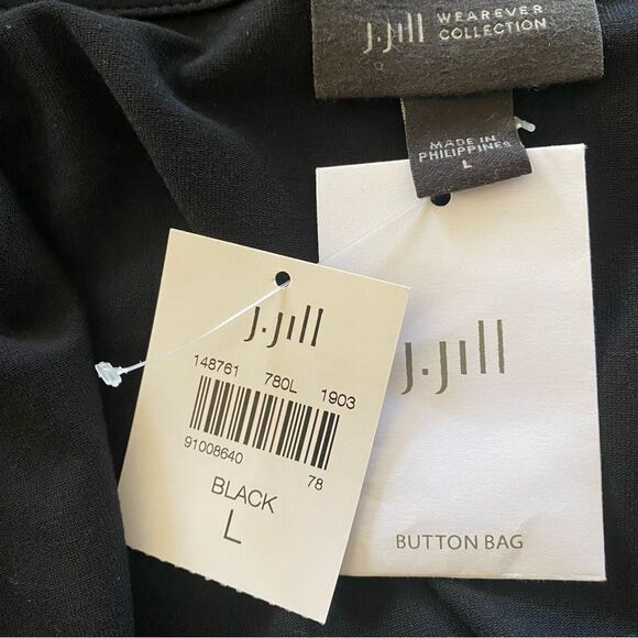 New J. Jill Wearever Collection Single Button Cardigan Black Size Large - Picture 5 of 7